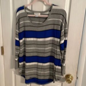 Liz Claiborne Weekend striped top. Size large